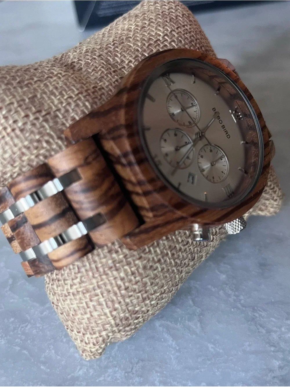 BOBO BIRD Men's Brown Wood Chronograph Watch - Brown